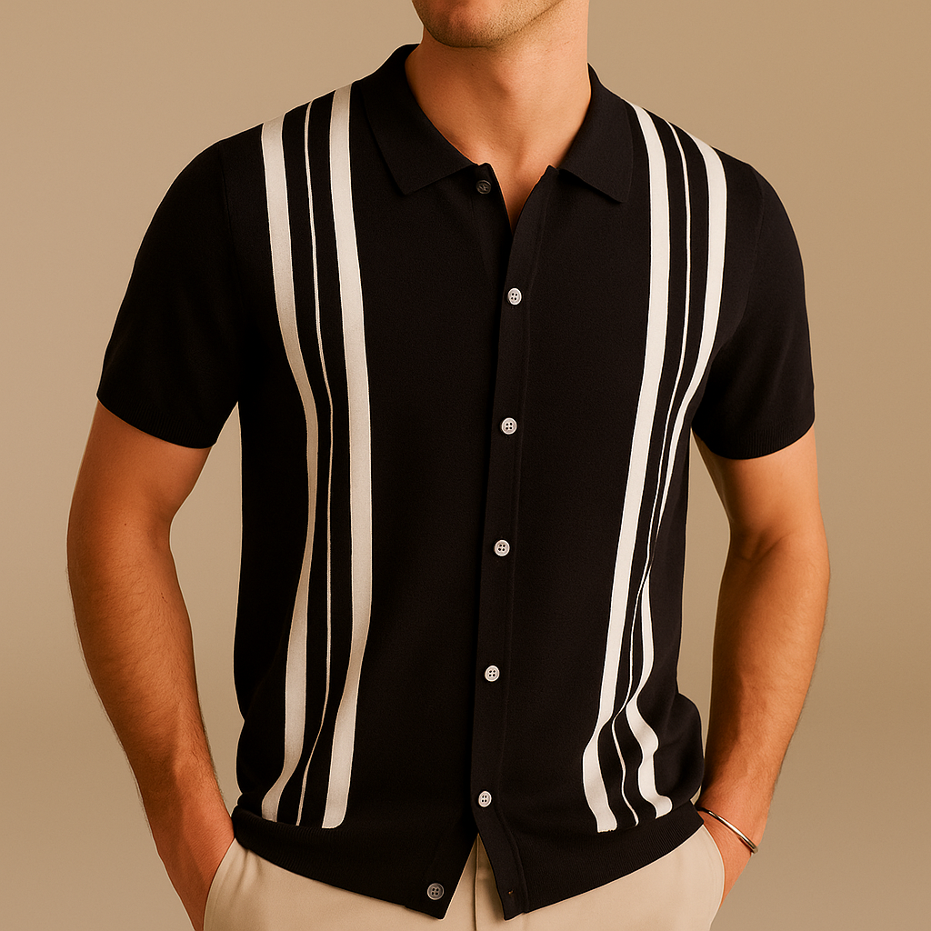Men's Striped Polo Shirt