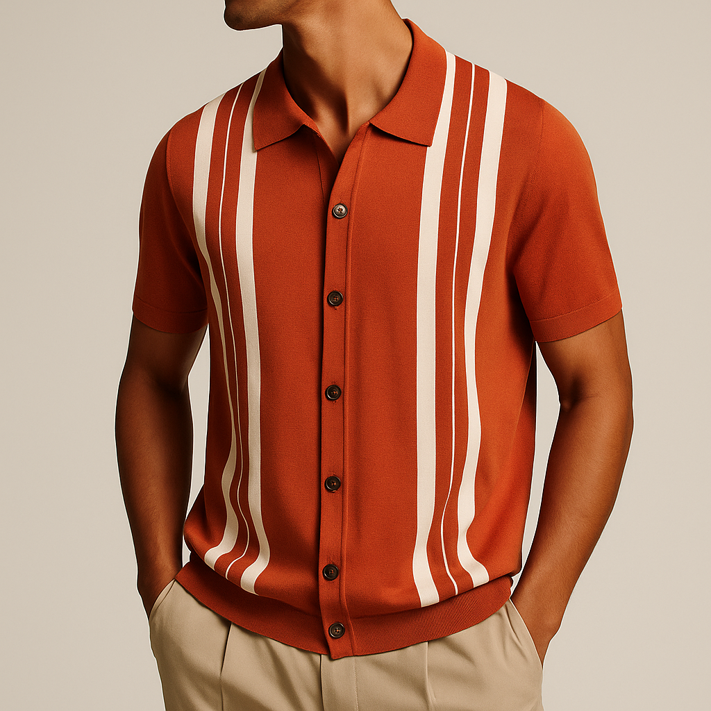 Men's Striped Polo Shirt