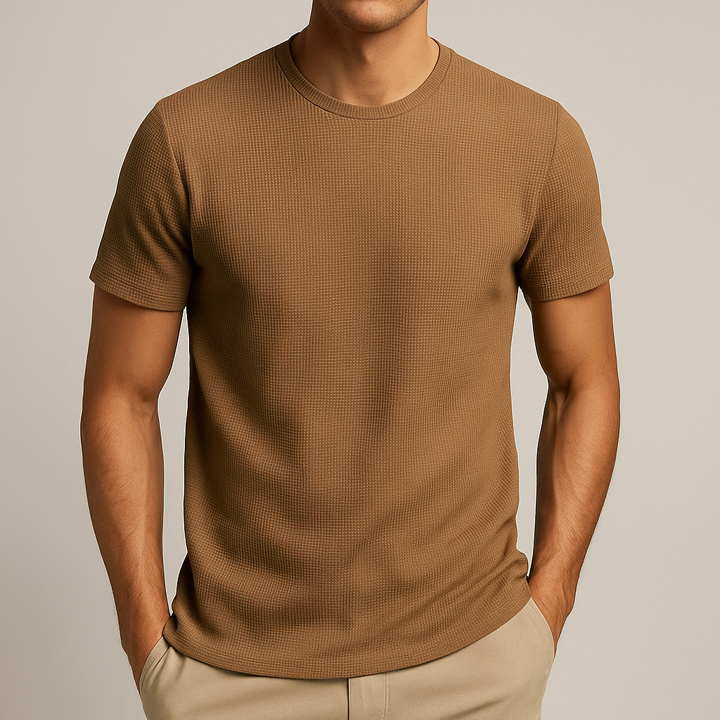 Men's Textured Short Sleeve T-Shirt - VibreMode