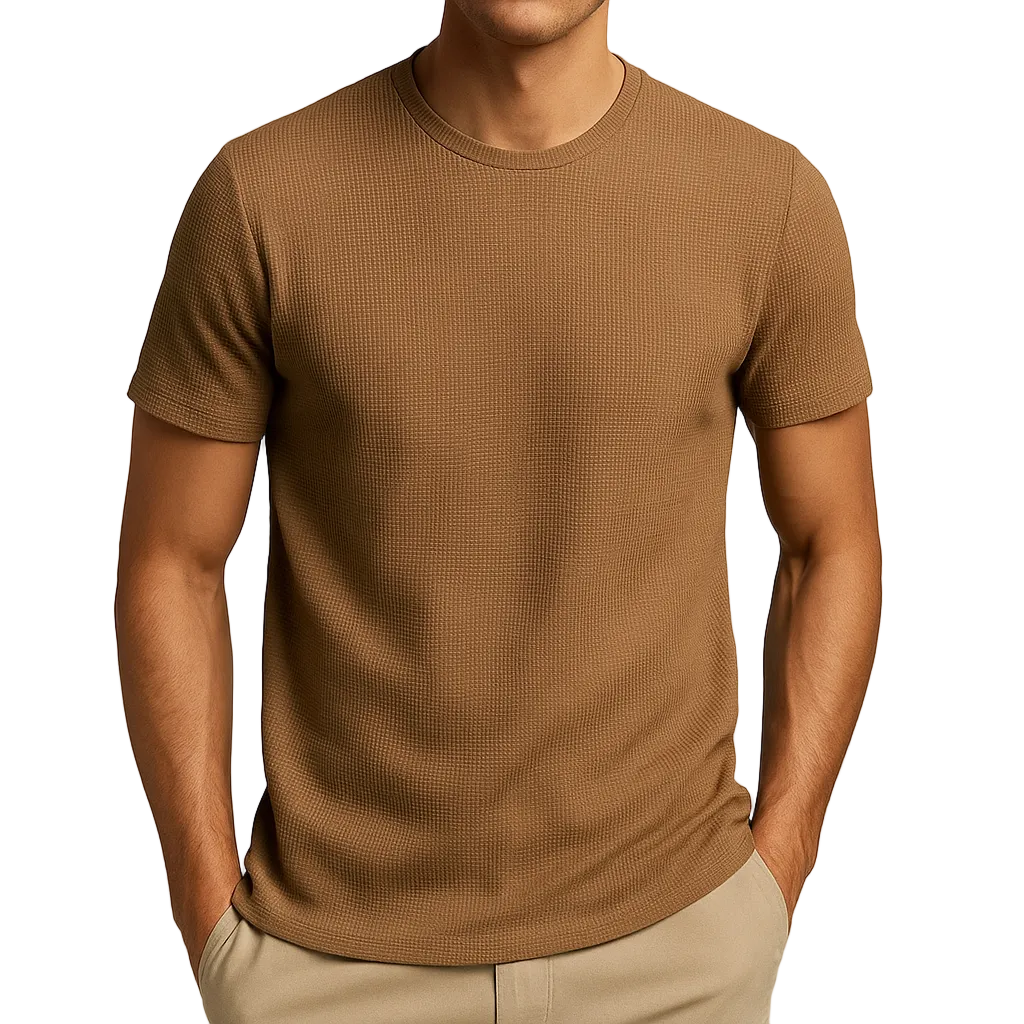 Cotton Waffle Weave Shirt - VibreMode