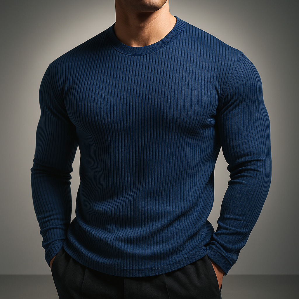 Laurent Mens Rib Knit Sweater