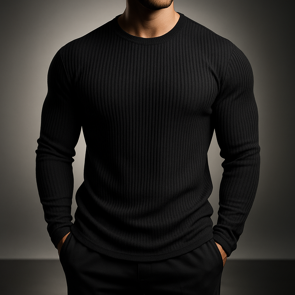 Laurent Mens Rib Knit Sweater