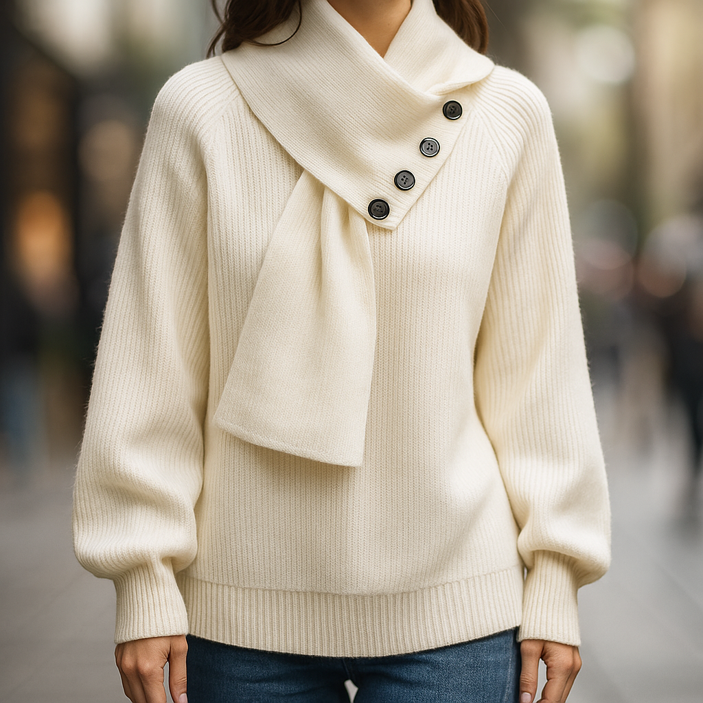Women's Cozy Sweater Scarf Neck