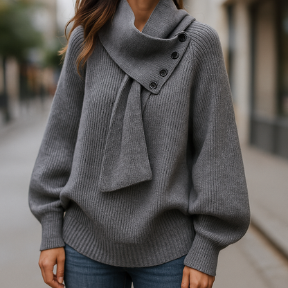 Women's Cozy Sweater Scarf Neck