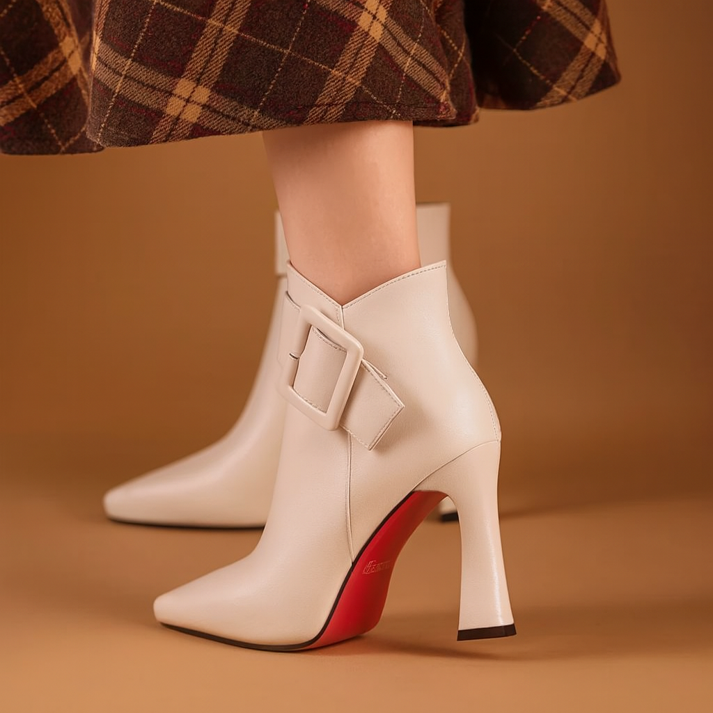 Women's Clarke Leather Ankle Boots - VibreMode
