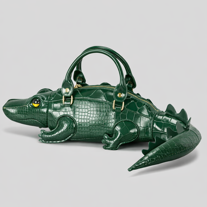 Genuine Alligator Style Leather Handbag - VibreMode