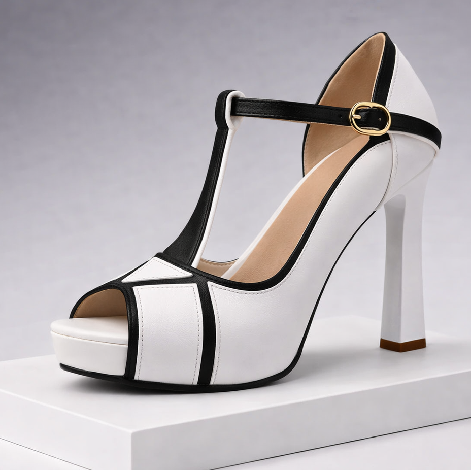 Women's Peep Toe High Heel Pumps - VibreMode