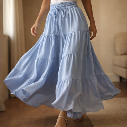 Women's Flowy A-Line Ruffle Skirt