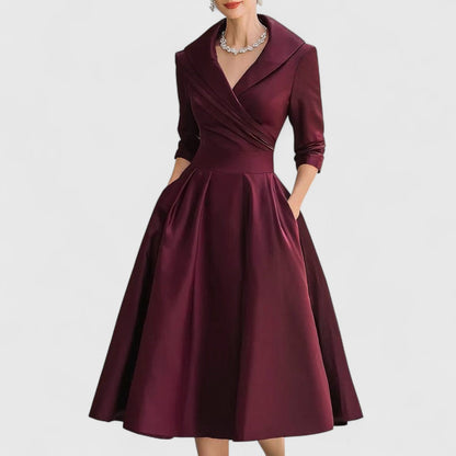 Floral Chiffon Knee Length Dress