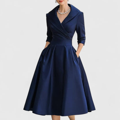 Floral Chiffon Knee Length Dress