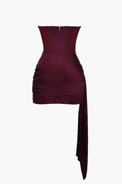 Women's Satin Sleeveless Mini Dress