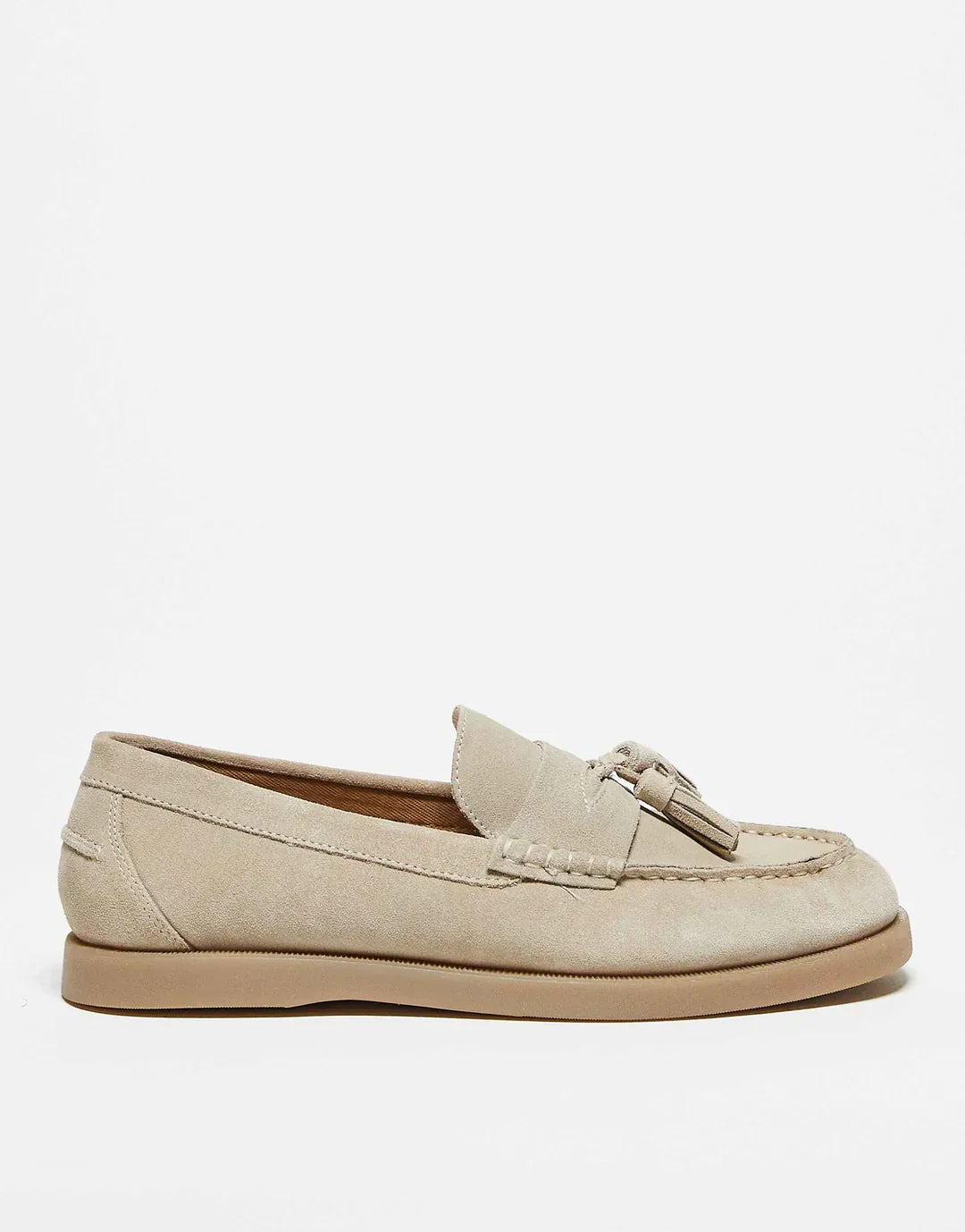 Men's Suede Loafers Tassel Detail Brown - VibreMode