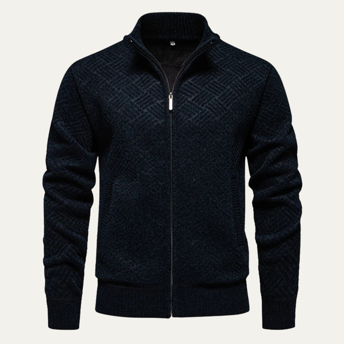 Dundee Men's Knit Cardigan Textured Warm Beige