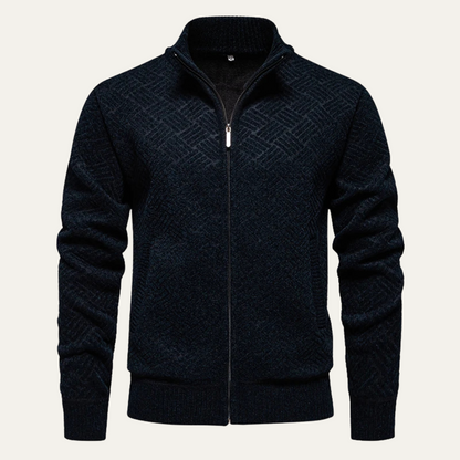 Dundee Men's Knit Cardigan Textured Warm Beige