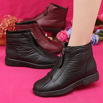 Warm Fuzzy Zip Up Boots