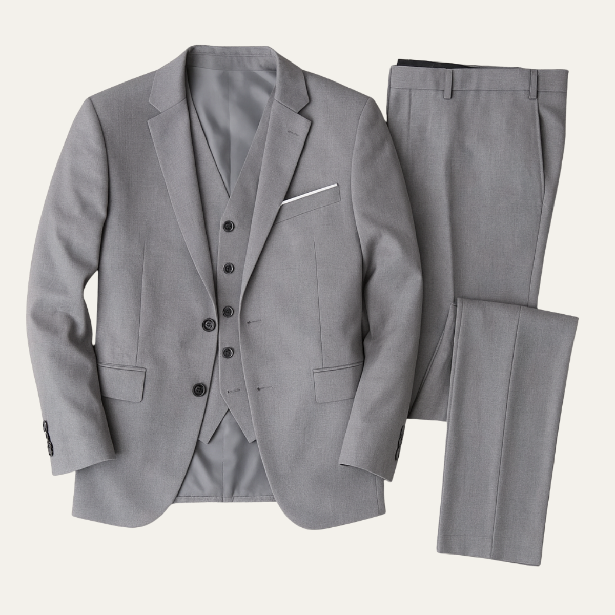 Men's 3 Piece Slim Fit Suit Blazer Waistcoat Trousers - VibreMode