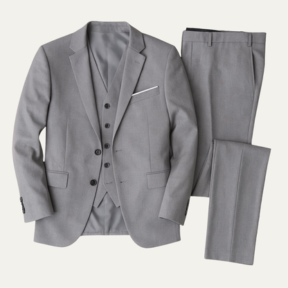 Men's 3 Piece Slim Fit Suit Blazer Waistcoat Trousers - VibreMode