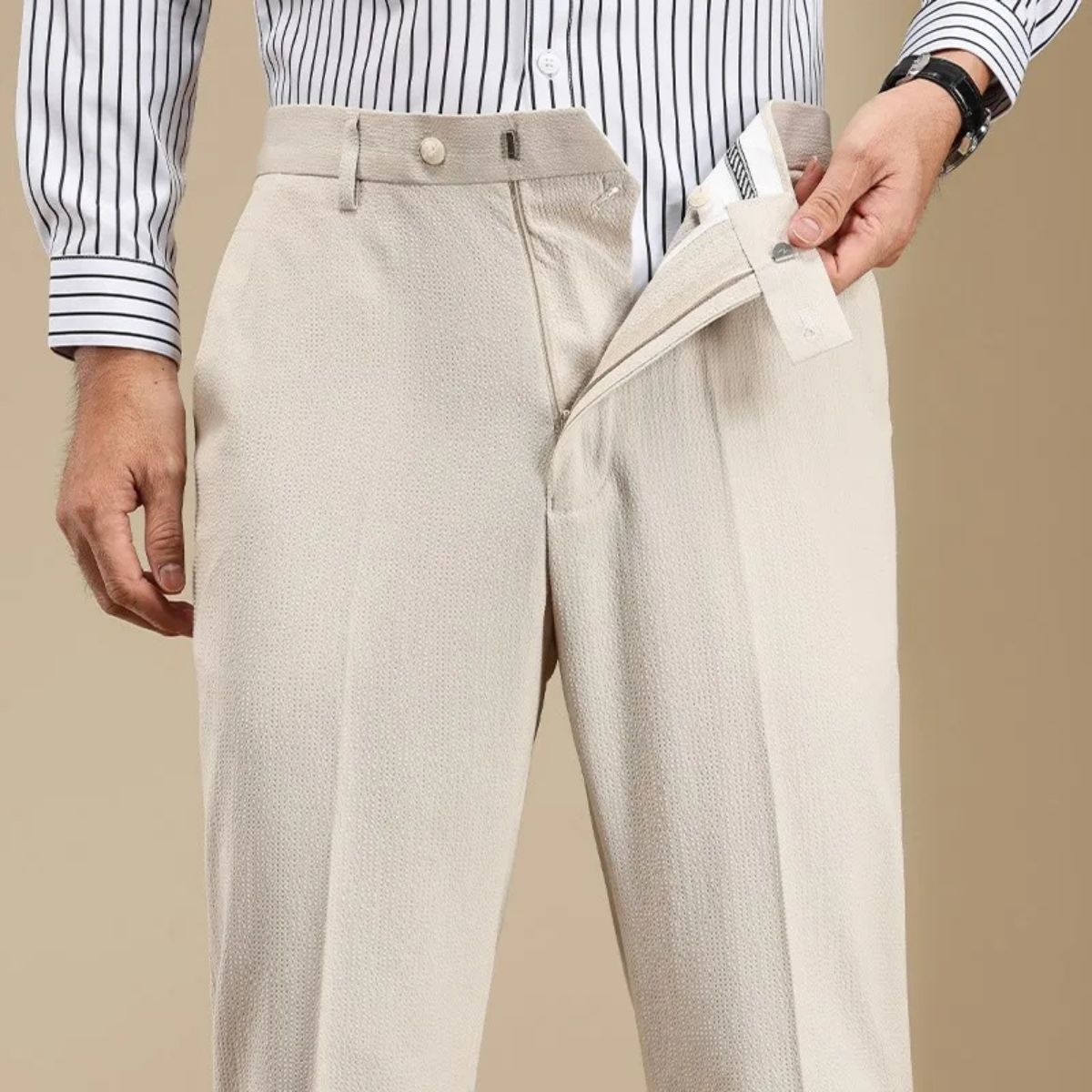 Men's Straight Leg Dress Pants Anti Wrinkle