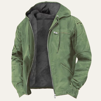 Men's Fleece Lined Hooded Jacket