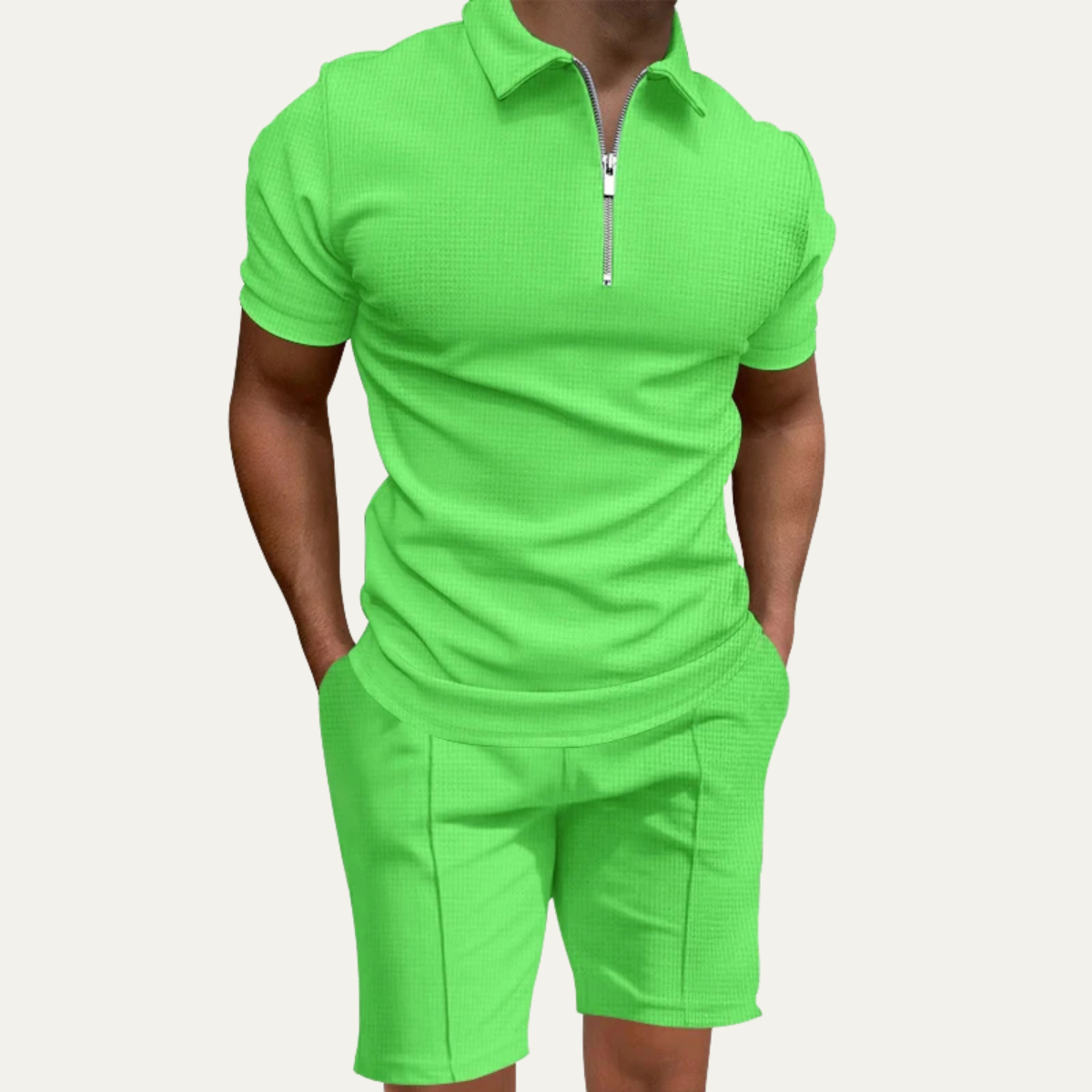 Men's Polo Shirt And Shorts Set