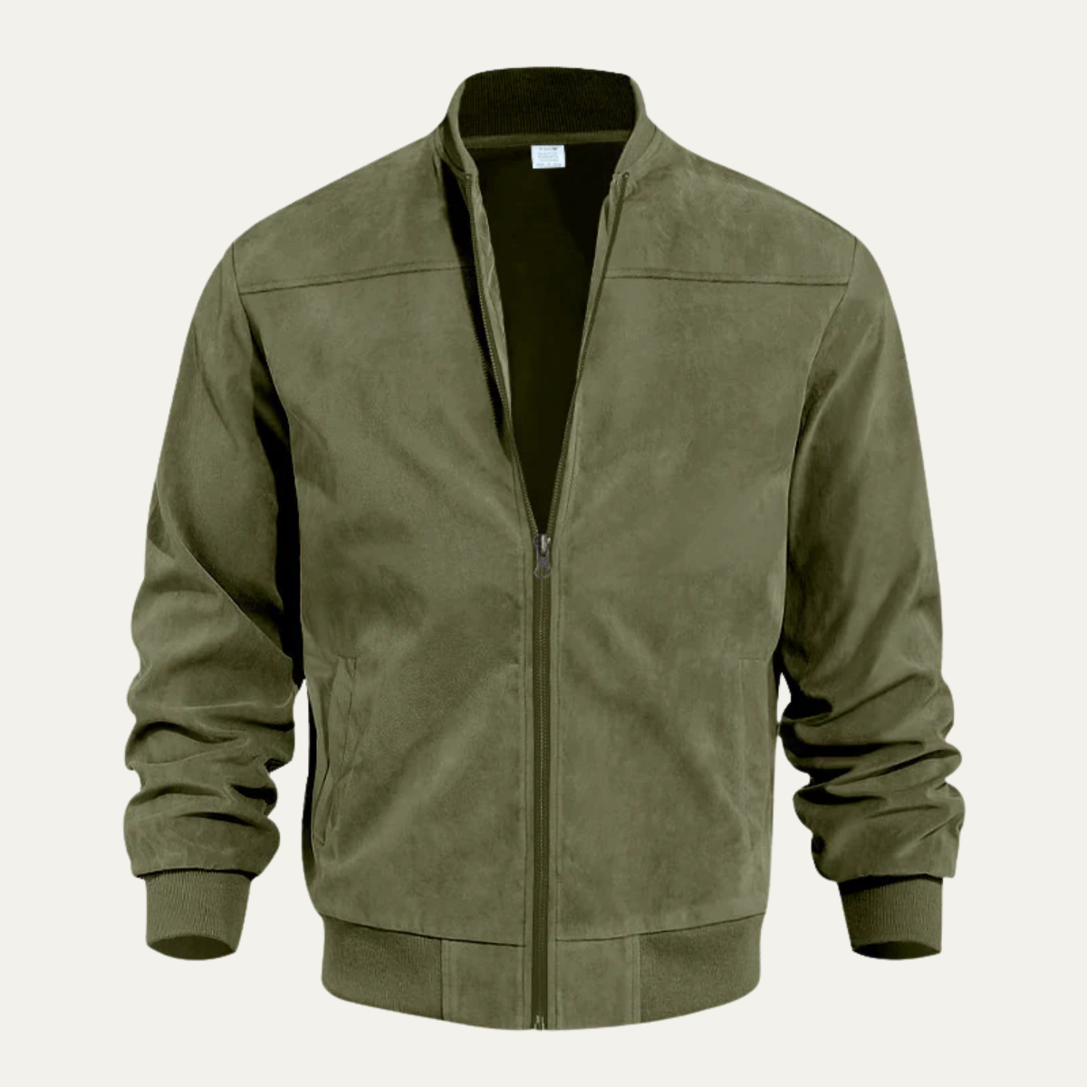Men's Suede Bomber Jacket Vintage Casual - VibreMode