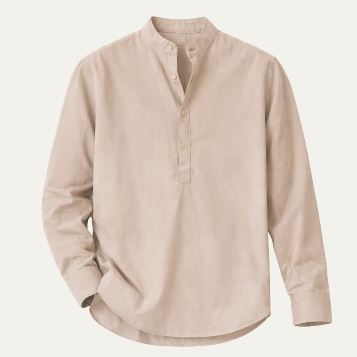 Men's Cotton Linen Casual Shirt Double Pocket - VibreMode
