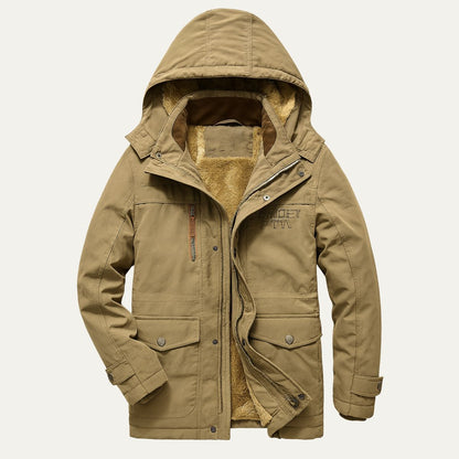 Men's Quilted Loose Fit Jacket Weather Resistant - VibreMode