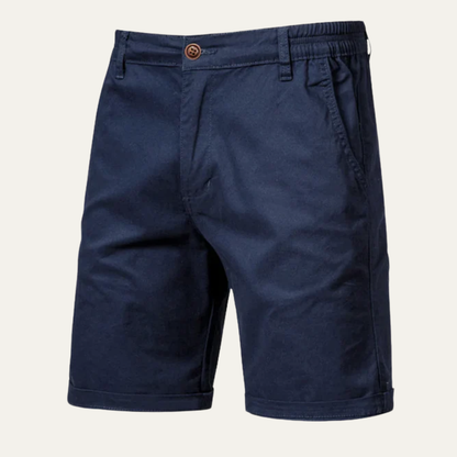 Men's Cotton Summer Shorts Flat Front Beige