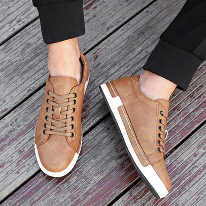 Men's Classic Lace Up Shoes Leather Brown