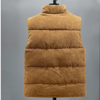 Men's Padded Puffer Vest Corduroy Warm Silverhill