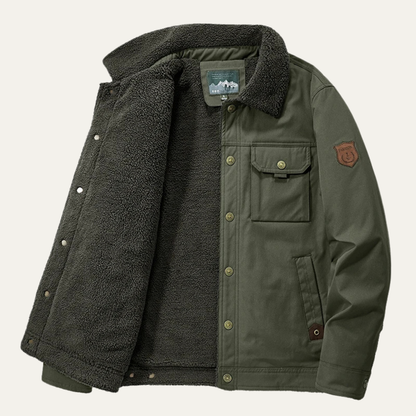 Men's Fleece Lined Sherpa Jacket Outdoor Waterproof
