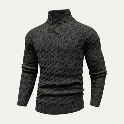 Men's Wool Knitted Sweater Textured Winter