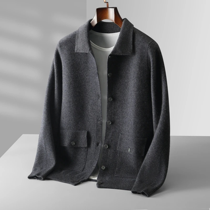 Men's Merino Wool Knit Cardigan