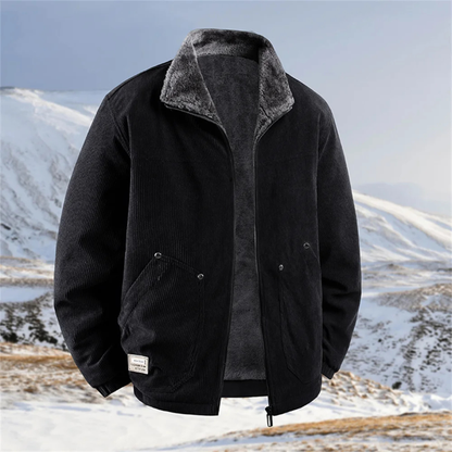 Men's Corduroy Fleece Zip Jacket