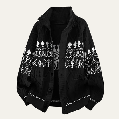 Men's Nordic Pattern Knitted Jacket
