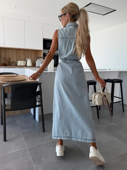 Casual Blue Jeans Dress