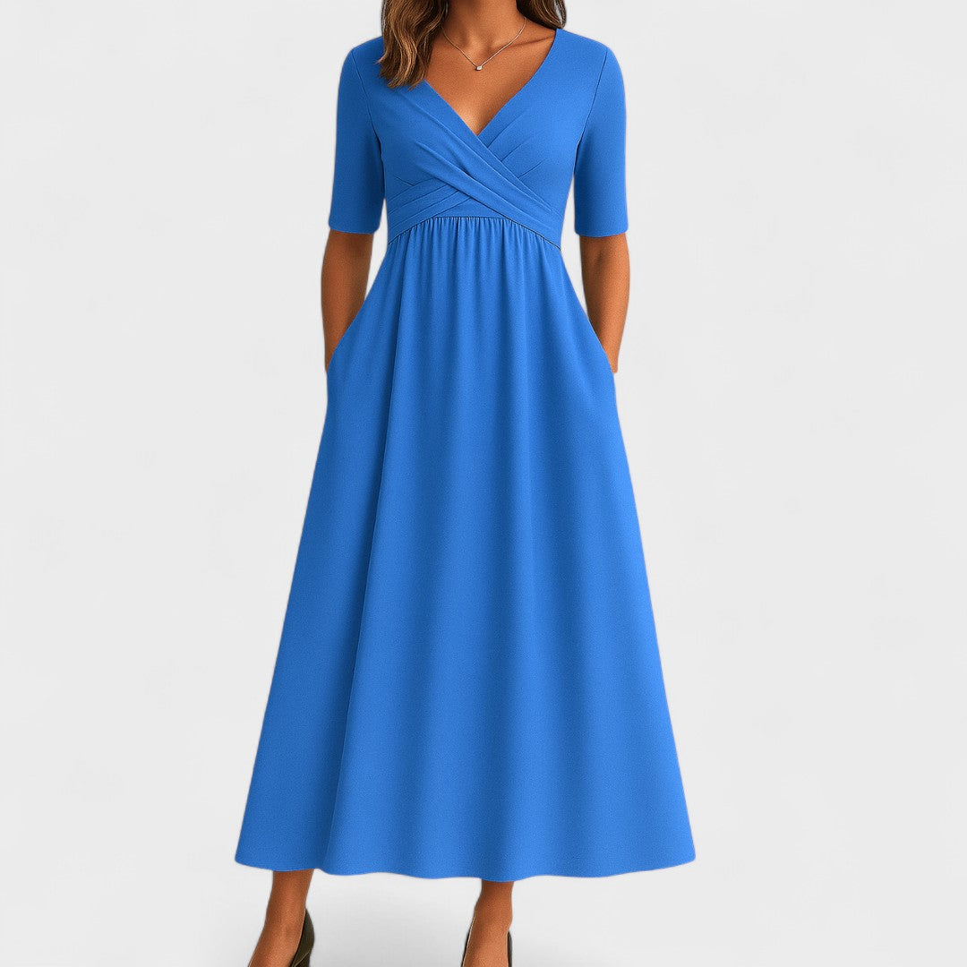 Relaxed Fit V Neck Summer Maxi Dress for Women