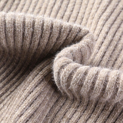 Men's High Neck Ribbed Sweater