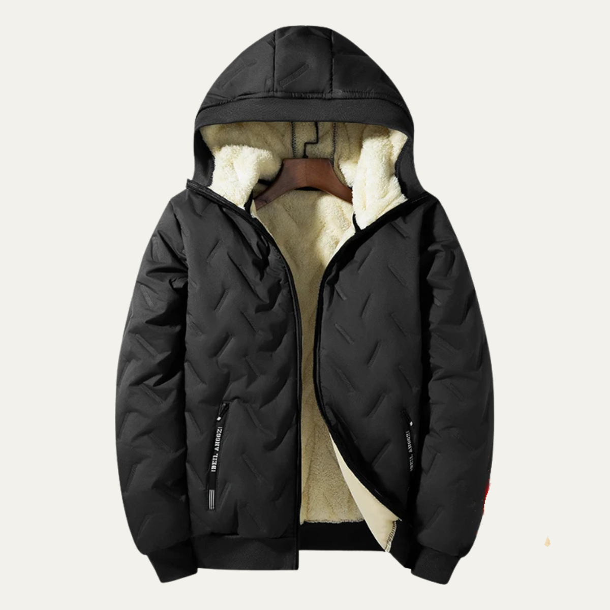 Men's Thermal Fleece Windproof Hooded Jacket - VibreMode