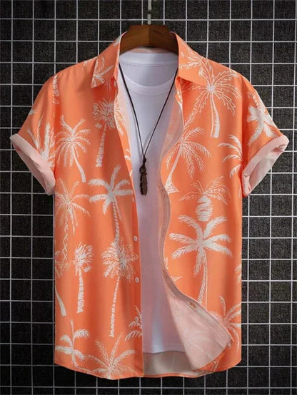 Men's Hawaiian Shirt 3D Flower Print Vibrant