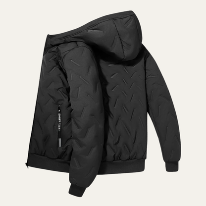 Men's Thermal Fleece Windproof Hooded Jacket