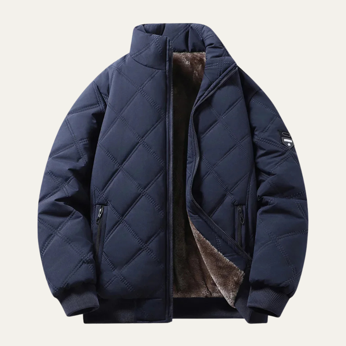 Men's Thermal Quilted Jacket Diamond Pattern