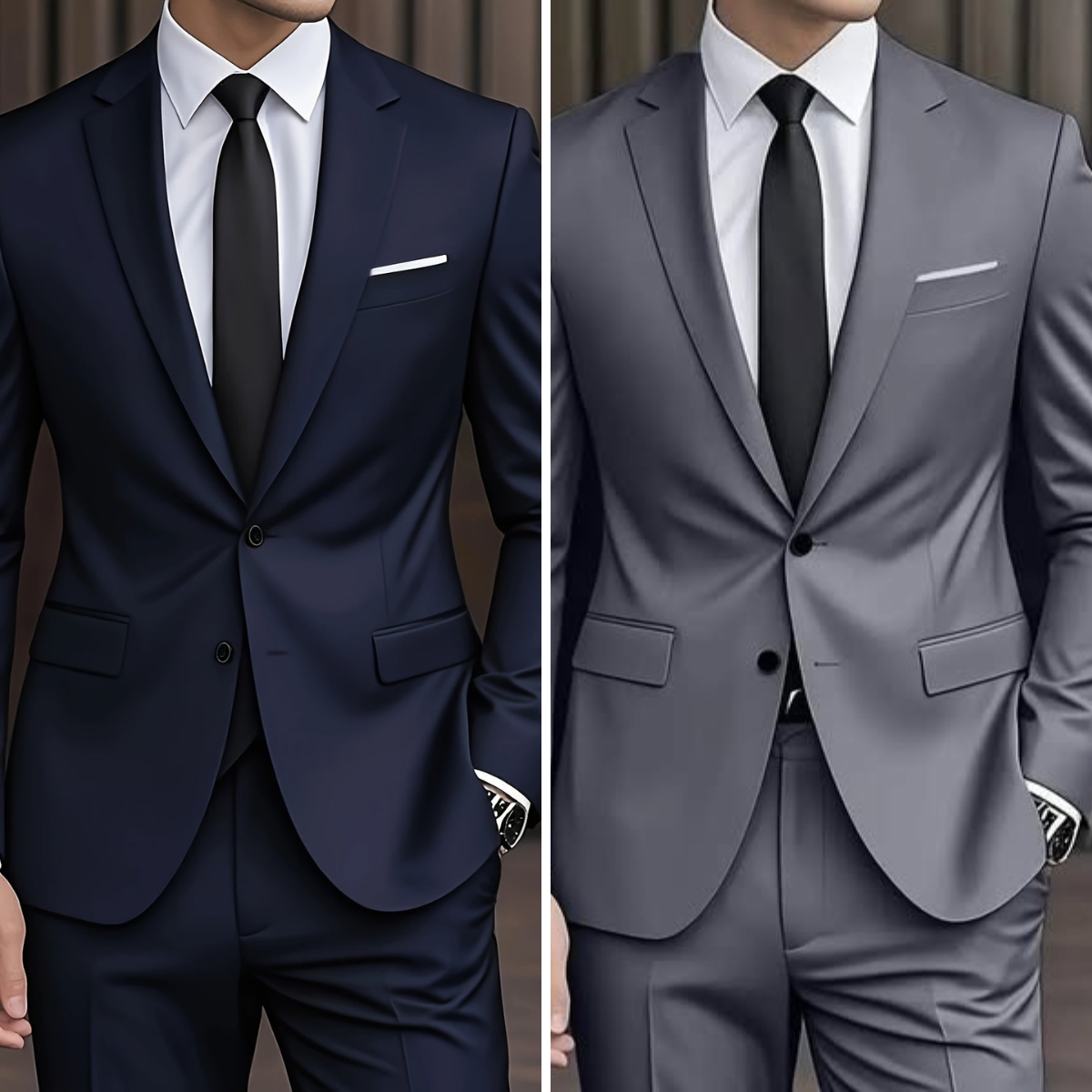 Men's Single Breasted Suit Notch Lapel