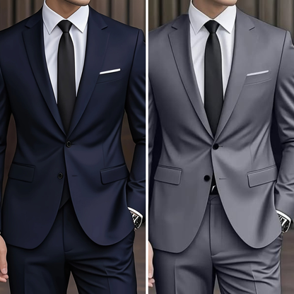 Men's Single Breasted Suit Notch Lapel