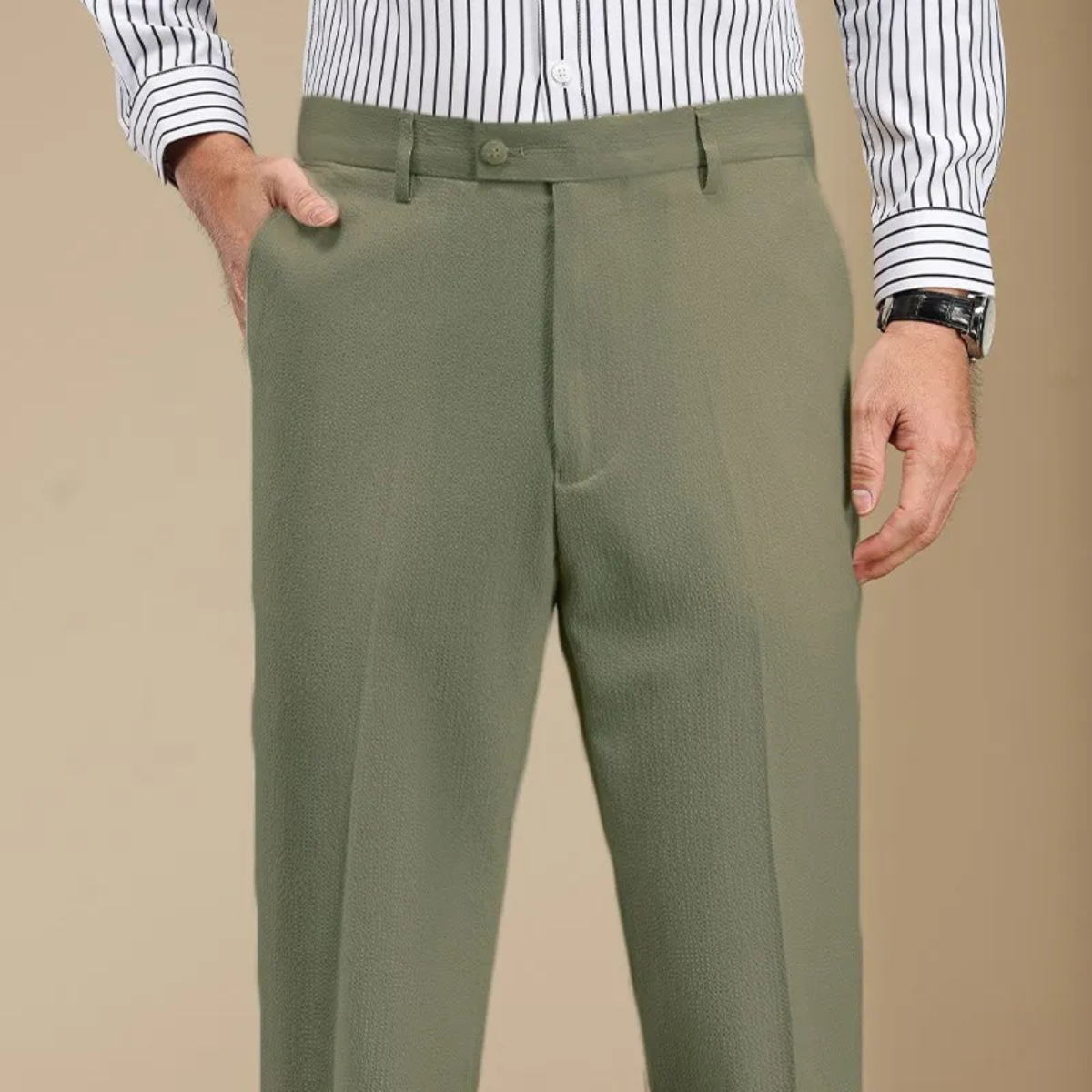 Men's Straight Leg Dress Pants Anti Wrinkle