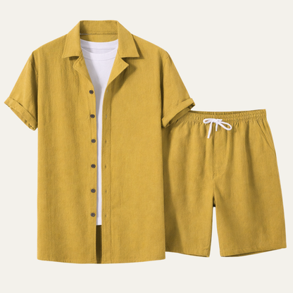 Men's Summer Co Ord Set Shirt And Shorts - VibreMode
