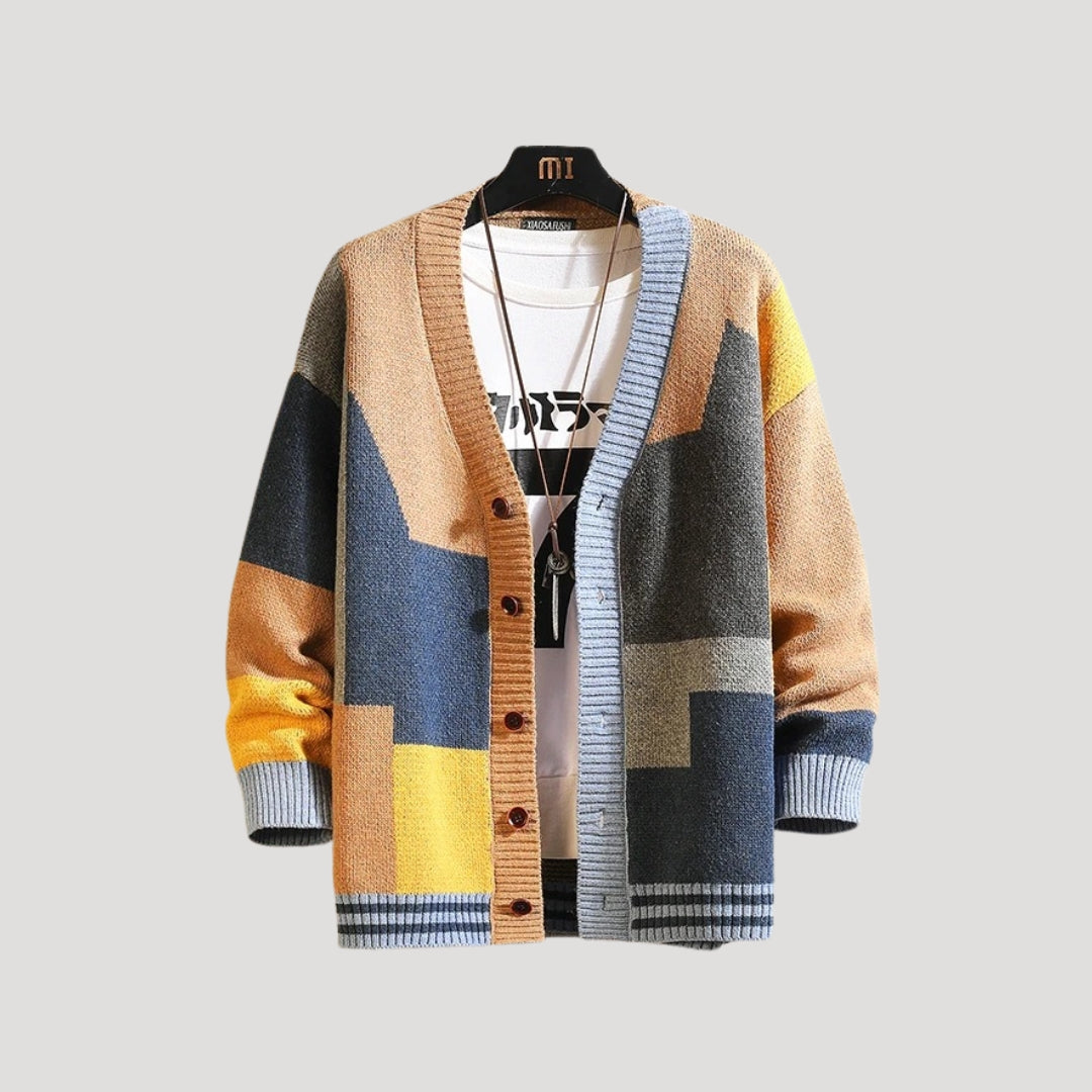 Pastel Color Block Open Front Cardigan for Women - VibreMode