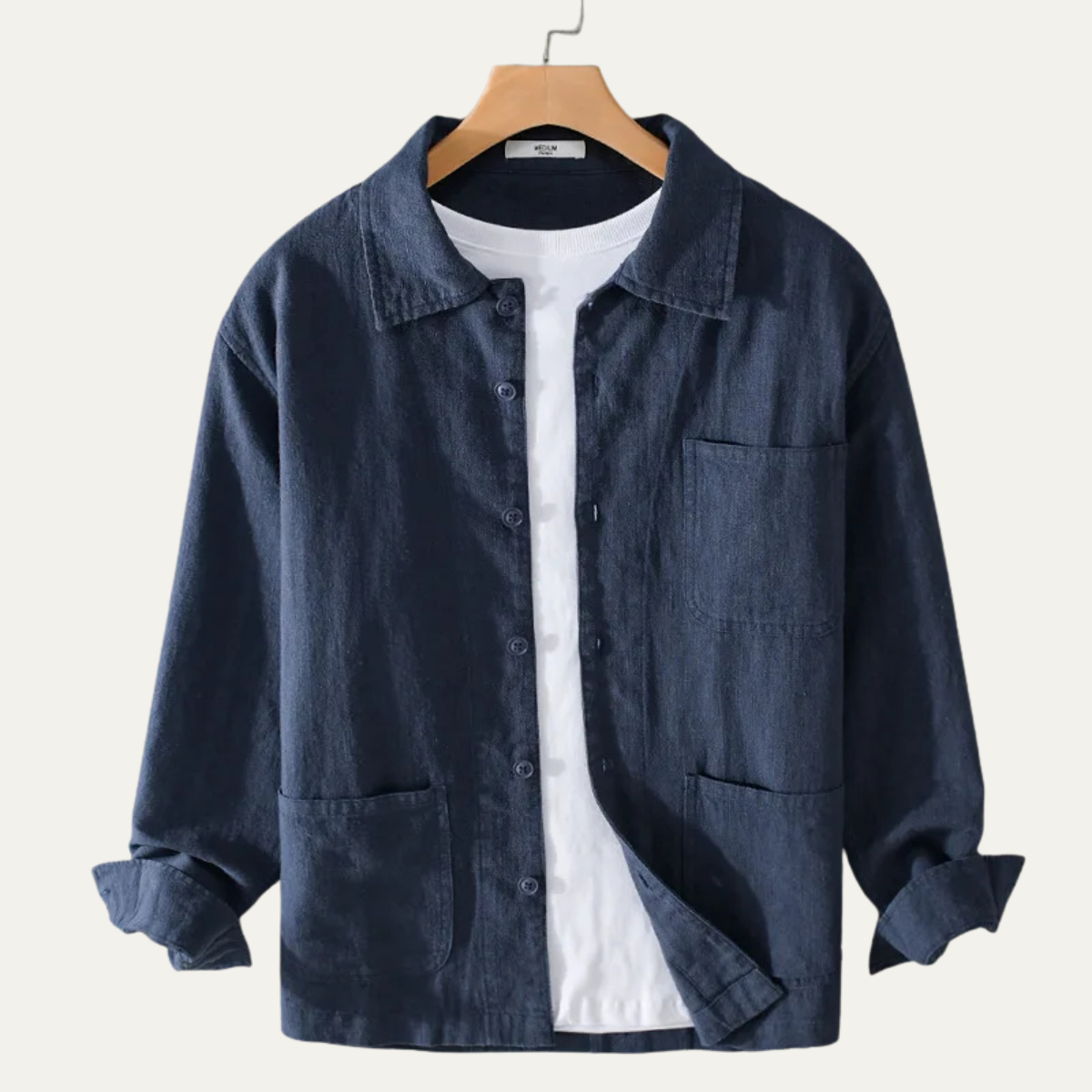 Men's Cotton Shirt Jacket Casual Retro Style