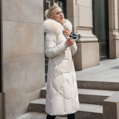 Women's Quilted Parka Coat with Hood