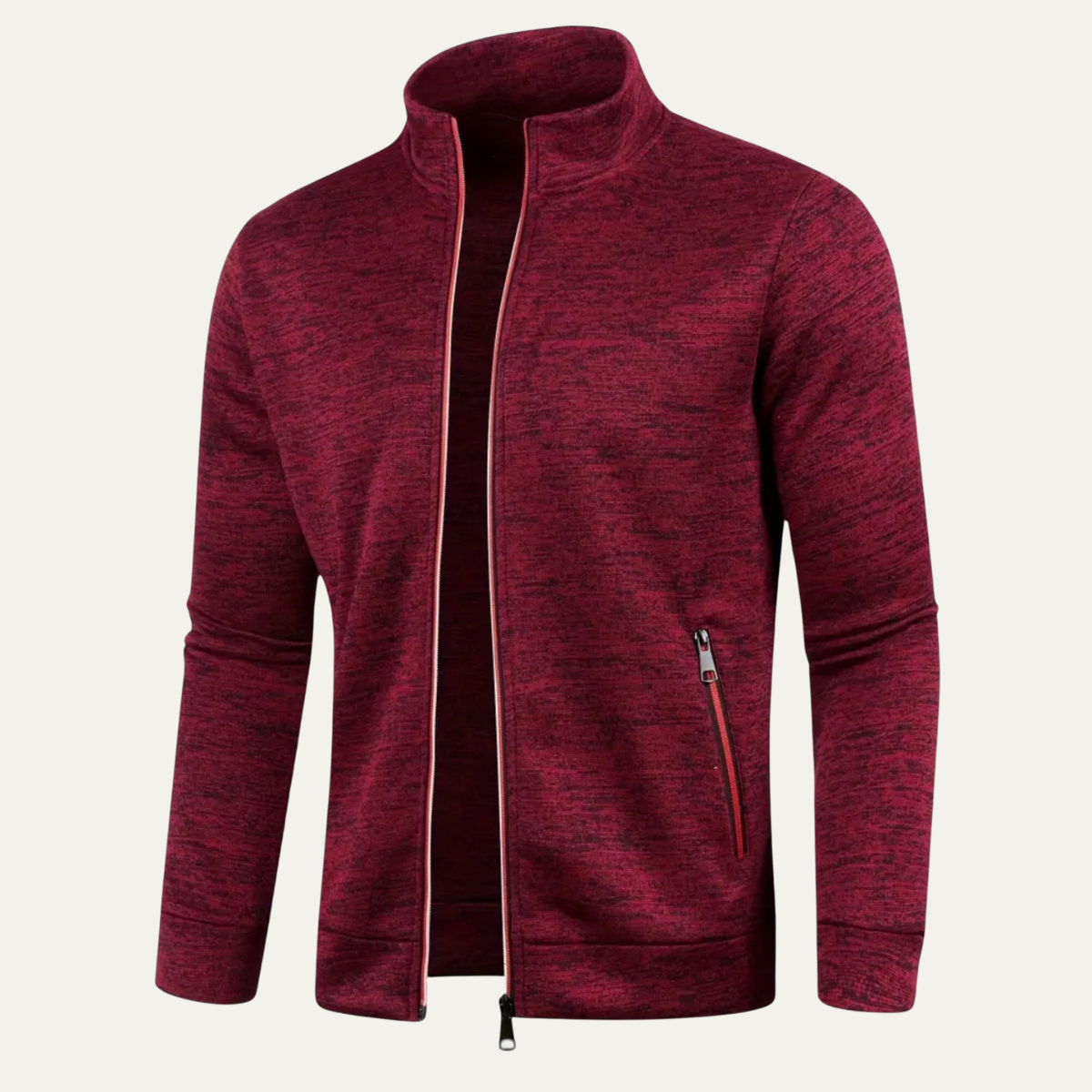 Men's Classic Knit Zip Up Jacket